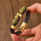 FuAttract Success & Protection Double Pixiu on Black Leather Bracelet - image 19
