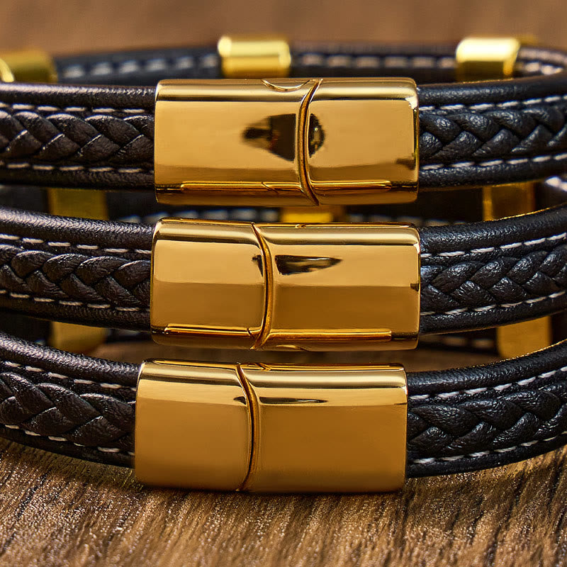 FREE Today: Success & Protection Double Pixiu on Black Leather Bracelet - image 15