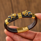 FuAttract Success & Protection Double Pixiu on Black Leather Bracelet - image 12