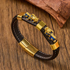 FuAttract Success & Protection Double Pixiu on Black Leather Bracelet - image 10