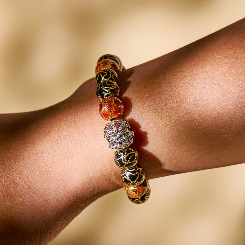 FuAttract Feng Shui Prosperity Pixiu Cloisonné beaded bracelet - image 4