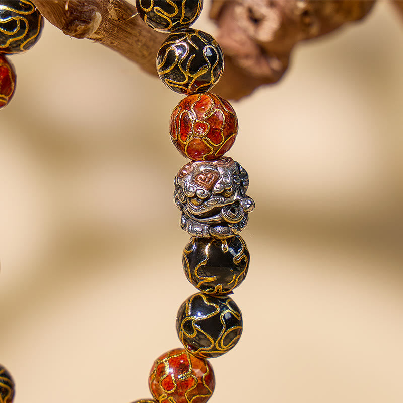 FuAttract Feng Shui Prosperity Pixiu Cloisonné beaded bracelet - image 4