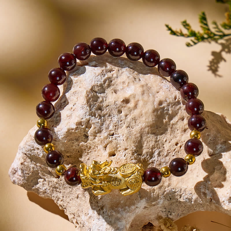 FuAttract Prosperity & Protection Feng Shui Garnet Pixiu Bracelet - image 5