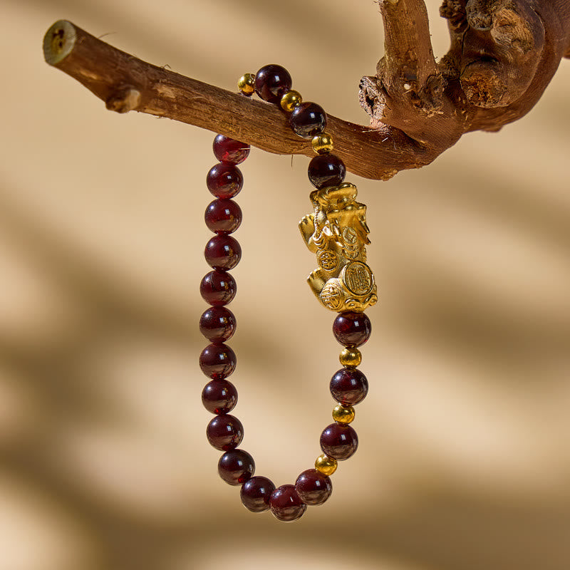 FuAttract Prosperity & Protection Feng Shui Garnet Pixiu Bracelet - image 2