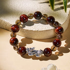 FuAttract Wealth Success Tiger's Eye & Ice Obsidian Silver Pixiu Bracelet - Red Tiger’s Eye - image 6