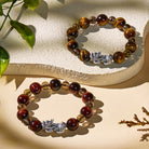 FuAttract Wealth Success Tiger's Eye & Ice Obsidian Silver Pixiu Bracelet - image 5