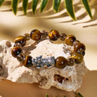 FuAttract Wealth Success Tiger's Eye & Ice Obsidian Silver Pixiu Bracelet - image 4