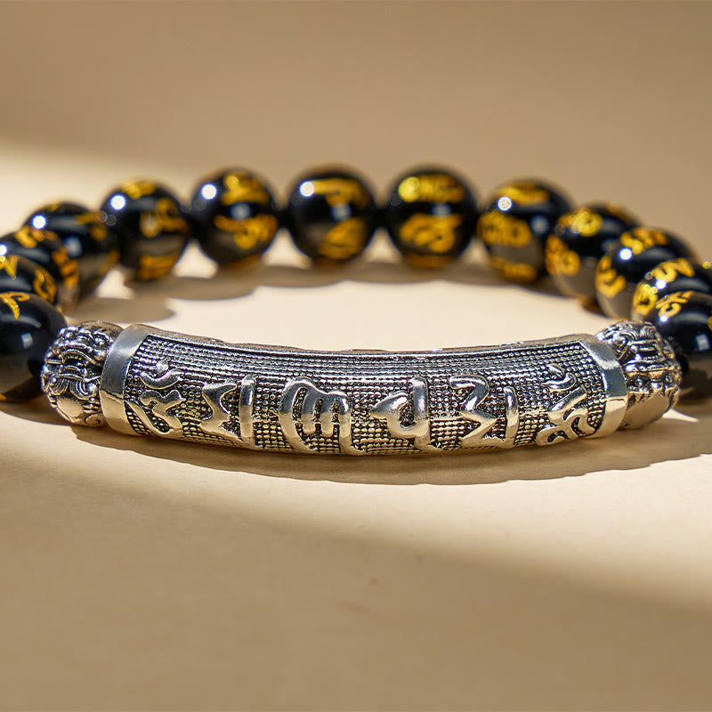 FuAttract The Unyielding Strength - Obsidian Guardian Mantra Pixiu Bracelet - image 3