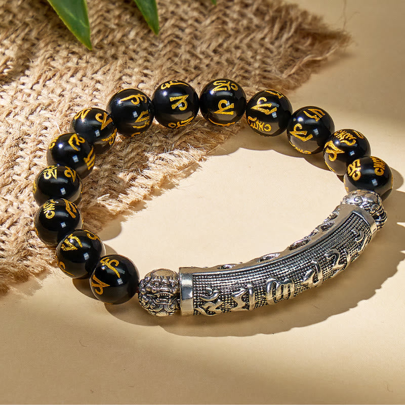 FuAttract The Unyielding Strength - Obsidian Guardian Mantra Pixiu Bracelet - image 5