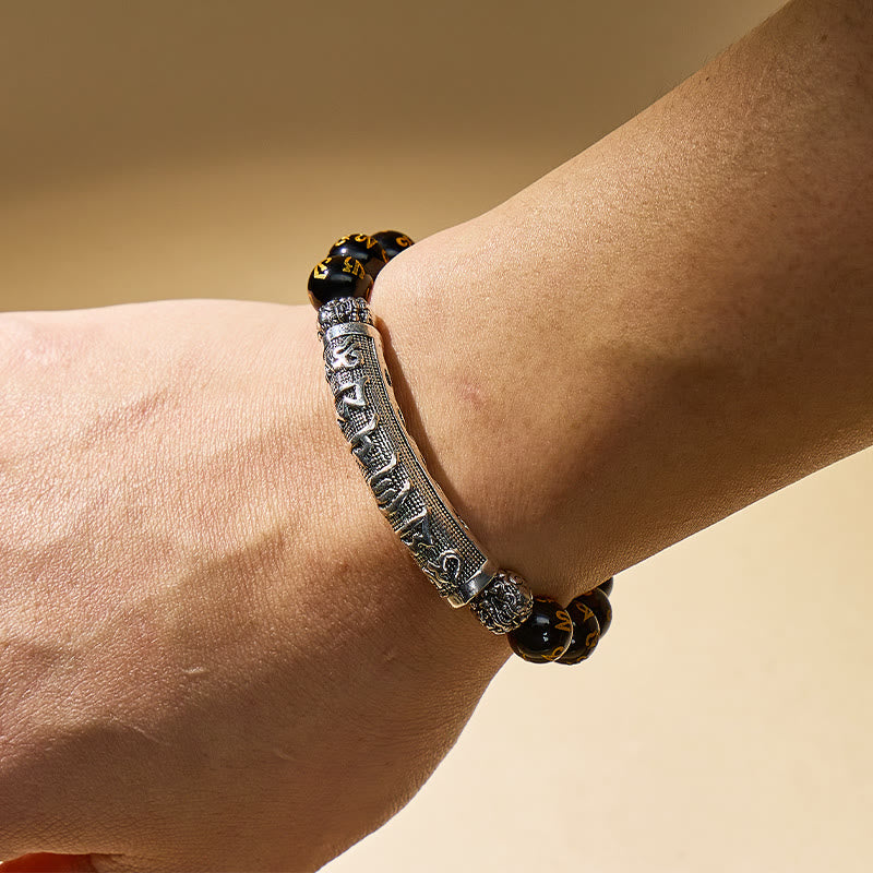 FuAttract The Unyielding Strength - Obsidian Guardian Mantra Pixiu Bracelet - image 4