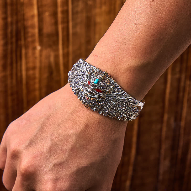 FuAttract Feng Shui Good Fortune Vintage Pixiu Wide Cuff Bracelet - image 3