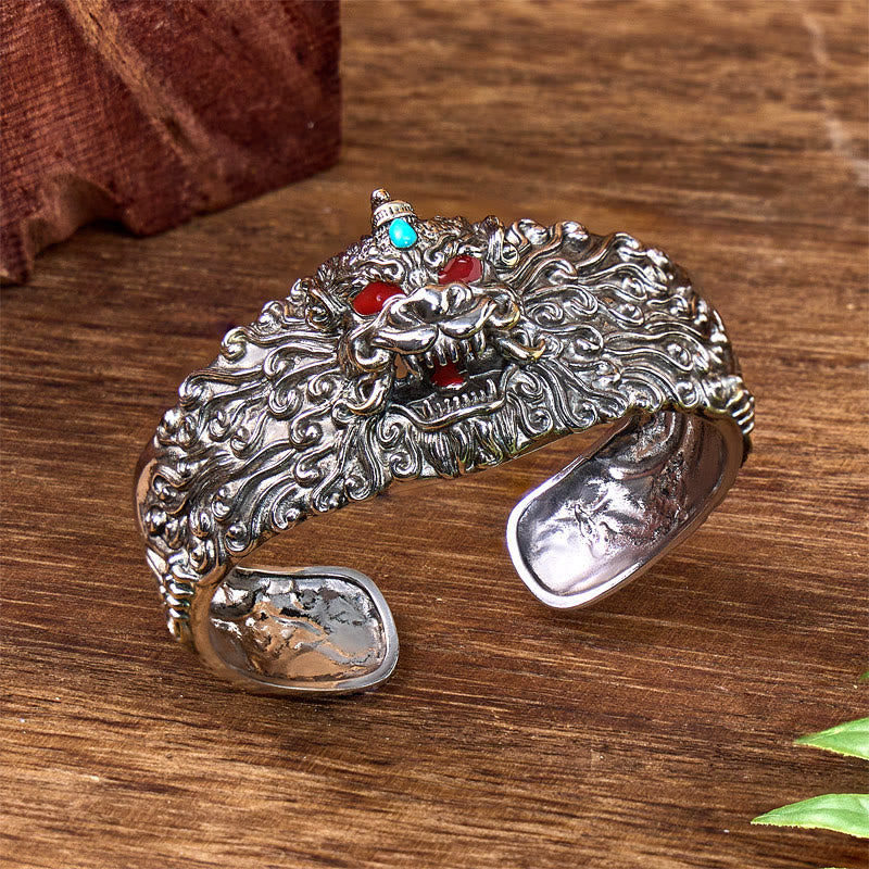 FuAttract Feng Shui Good Fortune Vintage Pixiu Wide Cuff Bracelet - image 2