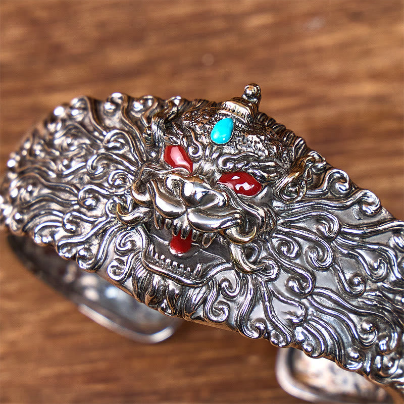 FuAttract Feng Shui Good Fortune Vintage Pixiu Wide Cuff Bracelet - image 8