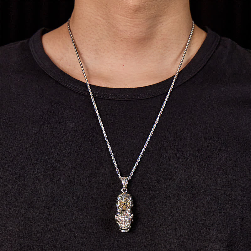 FuAttract Fortune-Attracting Pixiu Amulet – Handcrafted Metal Protection Necklace - image 3