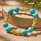 FuAttract Guardian of Abundance - Wealth-Attracting 4 Pixiu Turquoise Bracelet - image 5