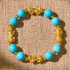 FuAttract Guardian of Abundance - Wealth-Attracting 4 Pixiu Turquoise Bracelet - image 2