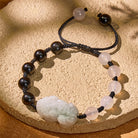 FuAttract Prosperity & Harmony Couple Bracelets – Obsidian + Jade Pixiu Charm - Black - image 5