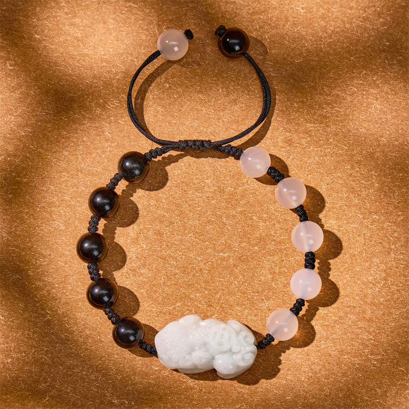 FuAttract Prosperity & Harmony Couple Bracelets – Obsidian + Jade Pixiu Charm - image 8