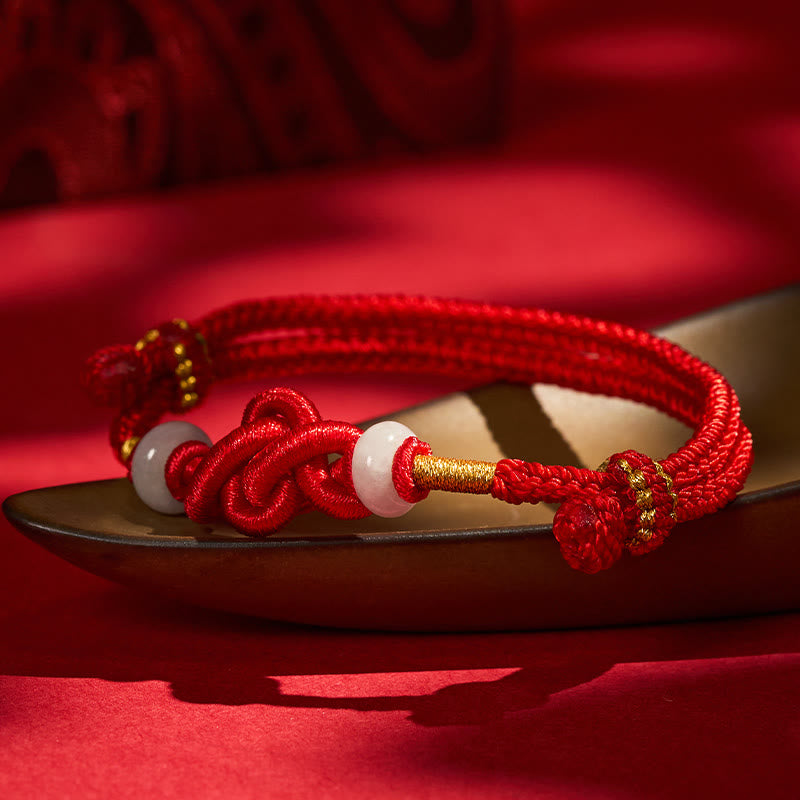 FuAttract Red String Jade Protection Bracelet – Lucky Knot for Fortune & Harmony - image 1
