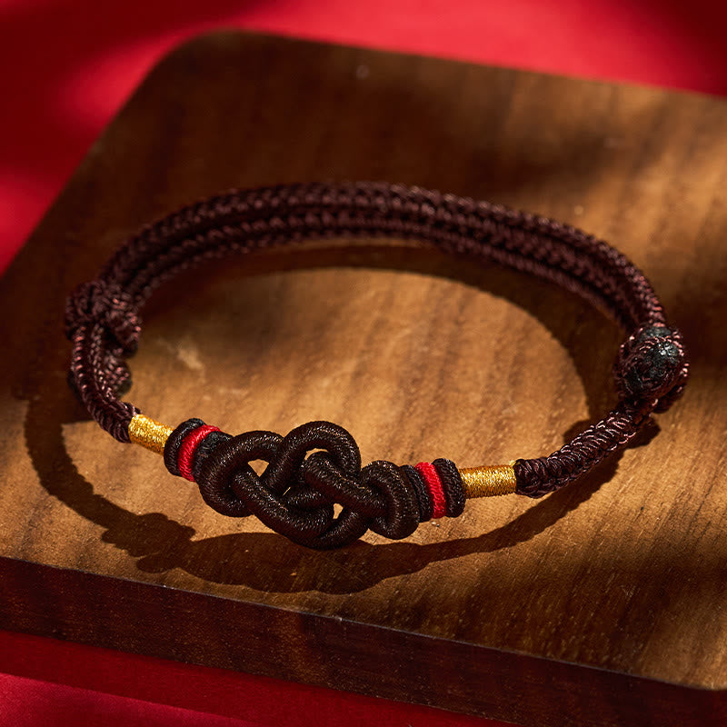FuAttract Red String Jade Protection Bracelet – Lucky Knot for Fortune & Harmony - Brown String(Wrist Circumference 14-22cm) - image 18