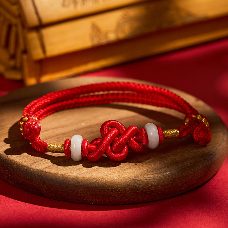 FuAttract Red String Jade Protection Bracelet – Lucky Knot for Fortune & Harmony - image 2