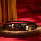 FuAttract Red String Jade Protection Bracelet – Lucky Knot for Fortune & Harmony - Brown String&Jade(Wrist Circumference 14-22cm) - image 6