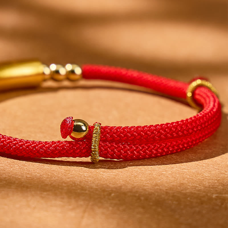 FuAttract Luck & Prosperity Red String Bracelet – Tibetan Mantra Tube Design - image 4