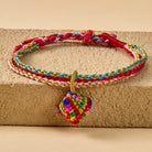FuAttract Multicolor Braided Friendship Bracelet – Handwoven Lucky Charm String - Colorful - image 9