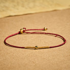 FuAttract Lucky Red String Protection Bracelet – Adjustable Good Fortune Charm for Daily Blessings - Dark Red - image 0
