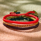 FuAttract Feng Shui Talisman Tibetan Buddhist Knot Lucky Rope Bracelet - Red & Gold & Black - image 2