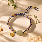 FuAttract Guardian Protection - Hetian Jade Pixiu & Blessing Charm Tibetan Cord String Bracelet - String - image 0