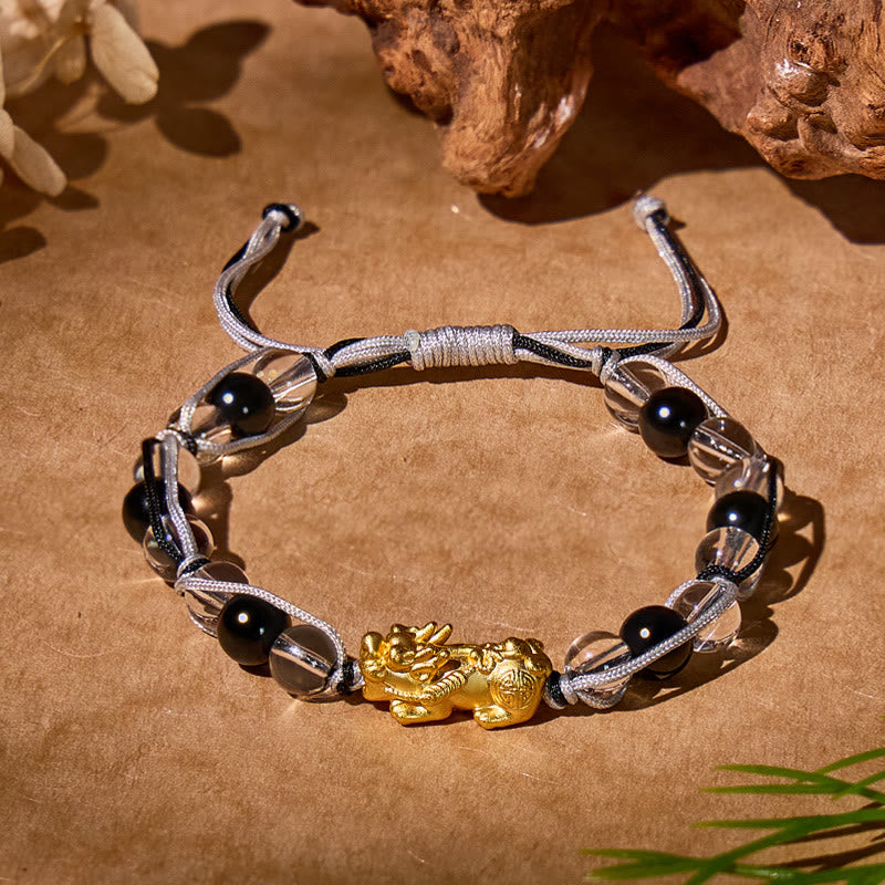 FuAttract Silver Pixiu Guardian Bracelet – Multi‑Gem Protection - Crystal Light Armor - image 14