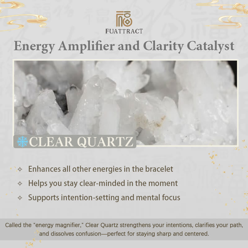 FuAttract Wealth Attraction Bracelet - Tiger’s Eye & White Crystal with Golden Fan Charm - image 5