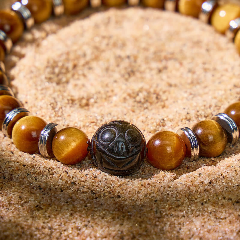 FuAttract Courageous Soul - Wealth Attraction Tiger's Eye Golden Obsidian Pixiu Bracelet - image 4