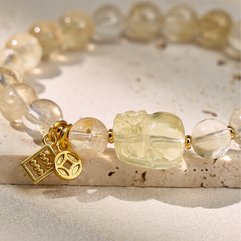 FuAttract Abundance & Success Money Luck Citrine Pixiu Bracelet - image 3