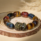 FuAttract Guardian Protection Bracelet – Tricolor Tiger's Eye & Golden Obsidian Pixiu - image 2