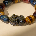 FuAttract Guardian Protection Bracelet – Tricolor Tiger's Eye & Golden Obsidian Pixiu - image 3