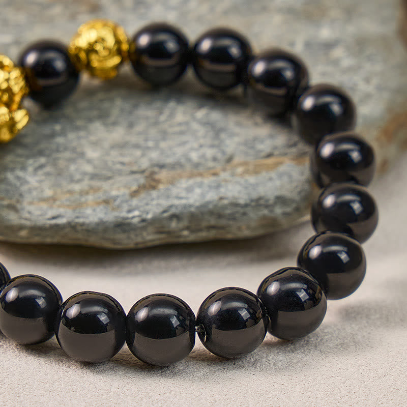 FuAttract Feng Shui Black Obsidian Pixiu Wealth Protection Bracelet - image 4