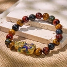 FuAttract Guardian Protection Bracelet – Tricolor Tiger's Eye & Golden Obsidian Pixiu - image 2
