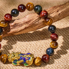 FuAttract Guardian Protection Bracelet – Tricolor Tiger's Eye & Golden Obsidian Pixiu - image 5