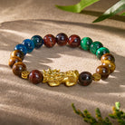FuAttract Elemental Protection Bracelet – Four-Tone Tiger’s Eye Pixiu - image 1