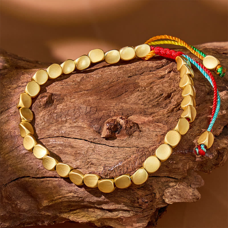 FuAttract Wealth Attraction – Tibetan Copper Beads Multicolor String Bracelet - image 1