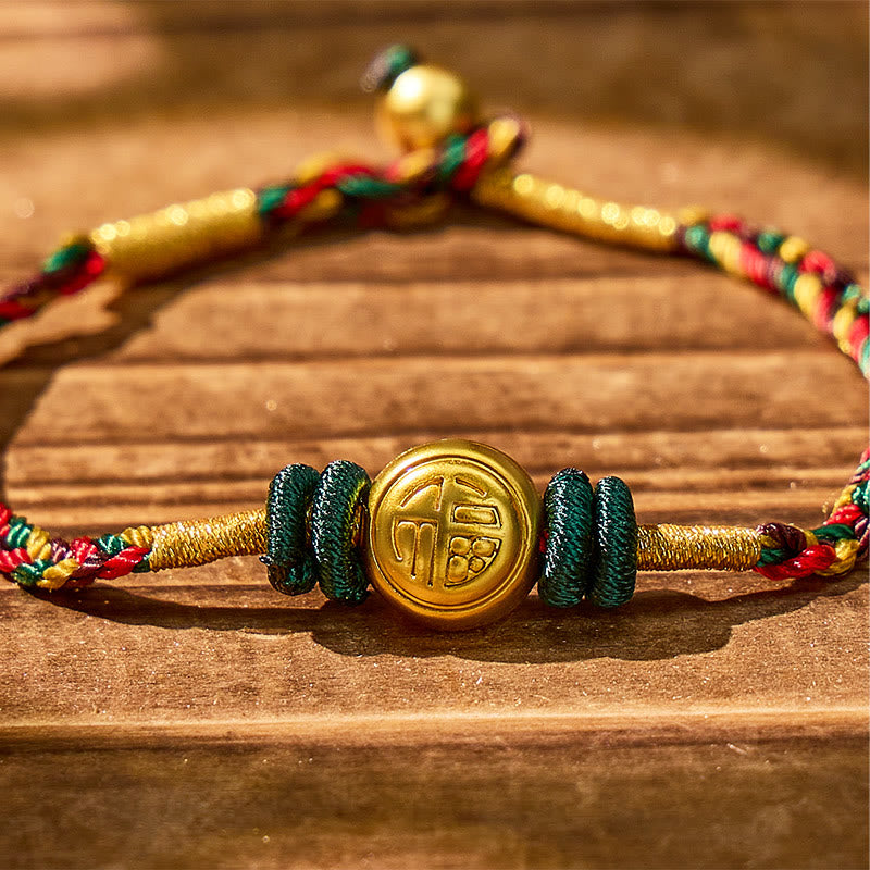 FuAttract Fortune Flow – Multicolor Cord Fu Character String Bracelet - image 4