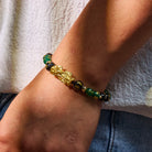 FuAttract Protective Flow – Pixiu Green Agate Obsidian Mantra Bracelet - image 6