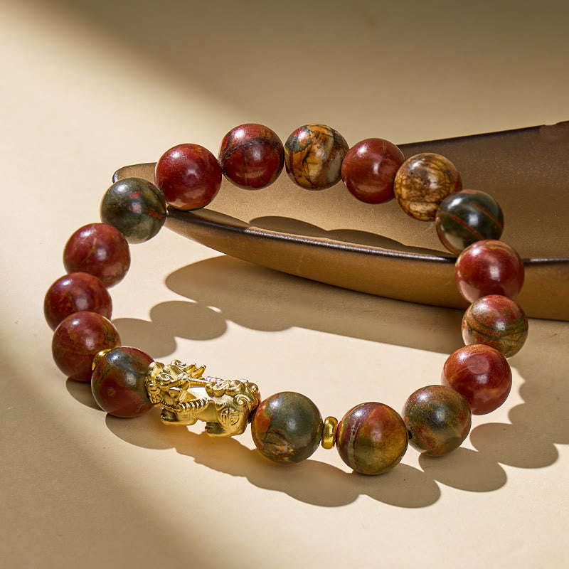 FuAttract Love Flow Charm – Picasso Jasper Pixiu Bracelet - image 2