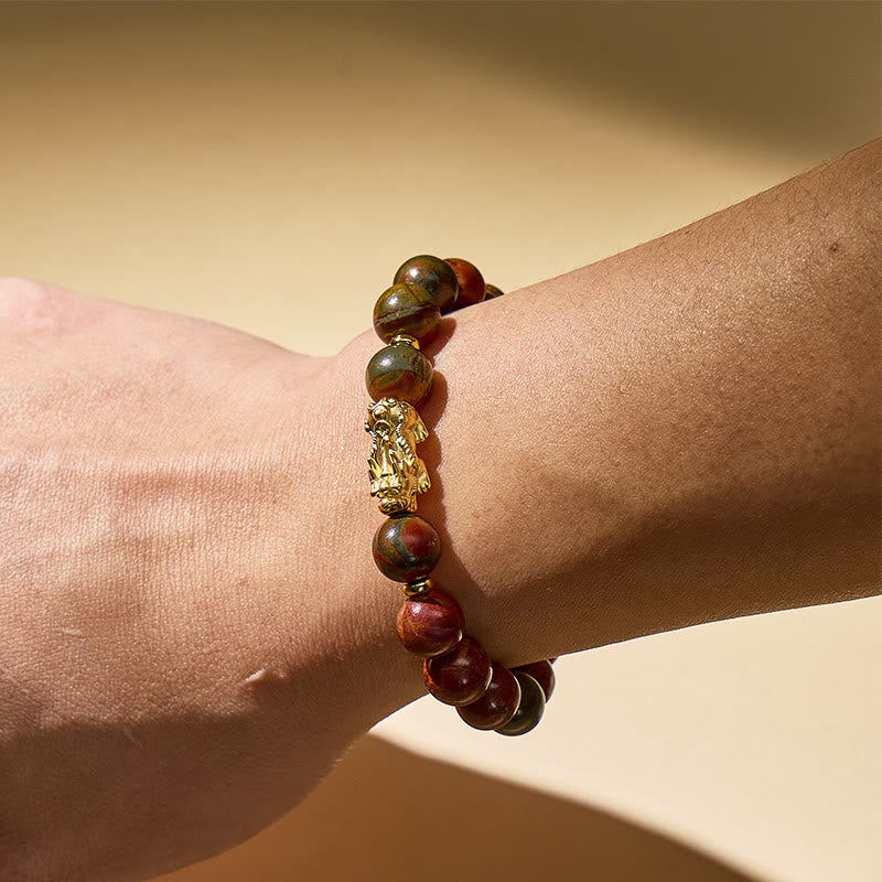 FuAttract Love Harmony – Pixiu Indian Red Agate Bracelet - image 5