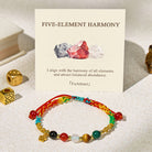 FuAttract Five‑Element Harmony Bead Tibetan Red String Bracelet - Five Elements Beads - image 0