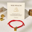 FuAttract Wealth Protection Hetian Jade Abacus Red String Bracelet - Red - image 0