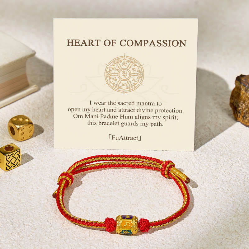 FuAttract Spiritual Energy Protection Bracelet – Tibetan Om Mani Padme Hum - String - image 0