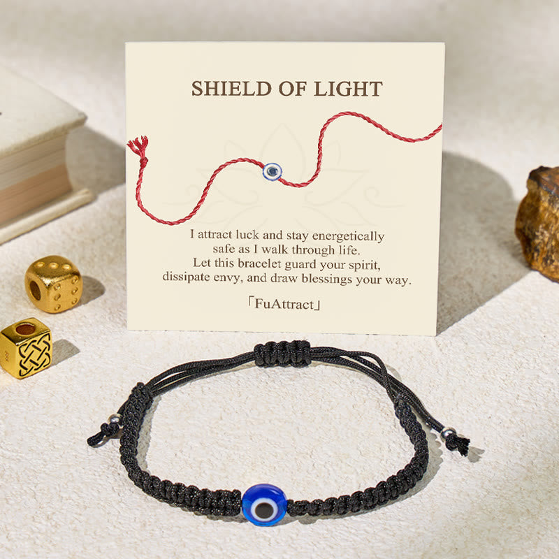 FuAttract Evil Eye Protection Handmade Red String Bracelet - Black - image 10